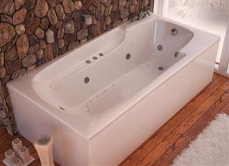 Eros 4272 42" x 72" Atlantis One Person Whirlpool Bathtub, Air Tub and Combination Bathtub