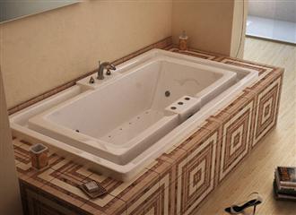 Infinity 4678 44" x 78" Atlantis Two Person Whirlpool Bathtub, Air Tub and Combination Bathtub