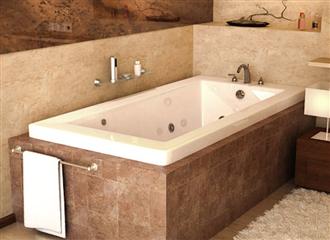 Venetian AT 4272 42" x 72" Atlantis One Person Whirlpool Bathtub, Air Tub and Combination Bathtub