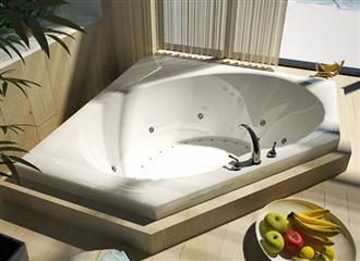 Venus 6060 60" x 60" Atlantis Two Person Whirlpool Bathtub, Air Tub and Combination Bathtub