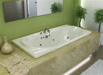 Whisper 4272 42" x 72" Atlantis Two Person Whirlpool Bathtub, Air Tub and Combination Bathtub