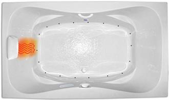 Cascade 6 foot Two Person Whirlpool Bathtub, Air Tub and Combination Bathtub