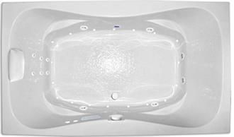 Cascade 72 Inch Two Person Whirlpool Bathtub, Air Tub and Combination Bathtub