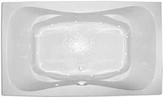 Cascade 6 Foot Long Platinum Two Person Whirlpool Bathtub, Air Tub and Combination Bathtub