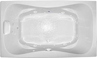 Cascade Two Person Whirlpool Bathtub, Air Tub and Combination Bathtub