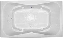 Cascade 72 Inch Long Platinum Two Person Whirlpool Bathtub, Air Tub and Combination Bathtub