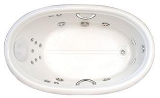 Eclipse 536 5 Foot 60 Inch One Person Oval Whirlpool Bathtub, Air Tub and Combination Bathtub