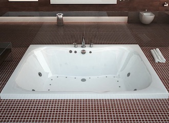 Neptune 6840 60 Inch Whirlpool, Air, Combination Bathtub