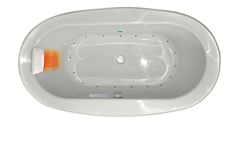 Ovale Gold Air Jet Package Two Person Free Standing Air Tub
