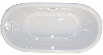 Tahoe 6644 SD 5.5 Foot Two Bather Whirlpool Bathtub, Air Tub and Combination Bathtub