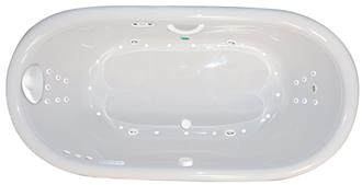 Tahoe 7444 SD 6 Foot Two Person Air Powered Whirlpool Bathtub, Air Tub and Combination Bathtub