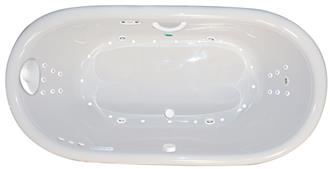 Tahoe 7444 SD 6 Foot Two Person Air Powered Whirlpool Bathtub, Air Tub and Combination Bathtub