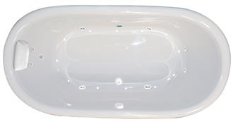 Tahoe 7444 SD 6 Foot Large and Cheap Two Person Whirlpool Bathtub, Air Tub and Combination Bathtub