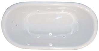 Tahoe 7444 SD 6 Foot Gigantic Two Person Whirlpool Bathtub, Air Tub and Combination Bathtub