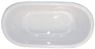 Tahoe 7444 SD 6 Foot Gigantic Two Person Whirlpool Bathtub, Air Tub and Combination Bathtub