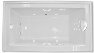 60 Inch Whirlpool, Air, Combination Bathtub