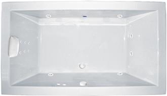 Zen 642 SD 6 Foot Platinum Two Person Whirlpool Bathtub, Air Tub and Combination Bathtub