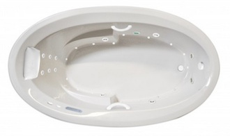 Zen Oval 6042 5 Foot Single Bather Whirlpool Bathtub, Air Tub and Combination Bathtub