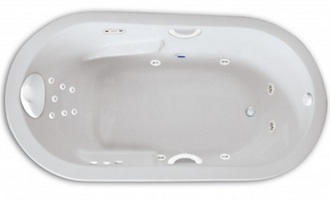 Zen Oval 6636  66" x 36" Single Person Whirlpool Bathtub, Air Tub and Combination Bathtub