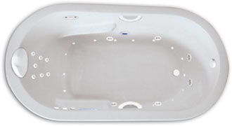 Zen Oval 7236  6 Foot Single Person Whirlpool Bathtub, Air Tub and Combination Bathtub