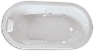 Zen Oval 7236  6 Foot Single Bather Whirlpool Bathtub, Air Tub and Combination Bathtub