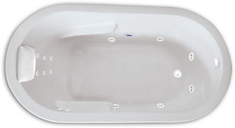 Zen Oval 7236  6 Foot One Person Image Whirlpool Bathtub, Air Tub and Combination Bathtub