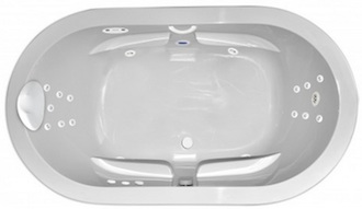 Zen Oval 7236SD 6 Foot Two Person Whirlpool Bathtub, Air Tub and Combination Bathtub