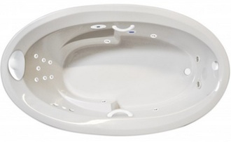 Zen Oval 7242 6 Foot  One Person Image Whirlpool Bathtub, Air Tub and Combination Bathtub
