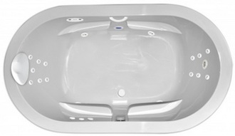 Zen Oval 7242SD 6 Foot Two Bather Whirlpool Bathtub, Air Tub and Combination Bathtub