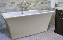 Reward two person deep free standing bathtub